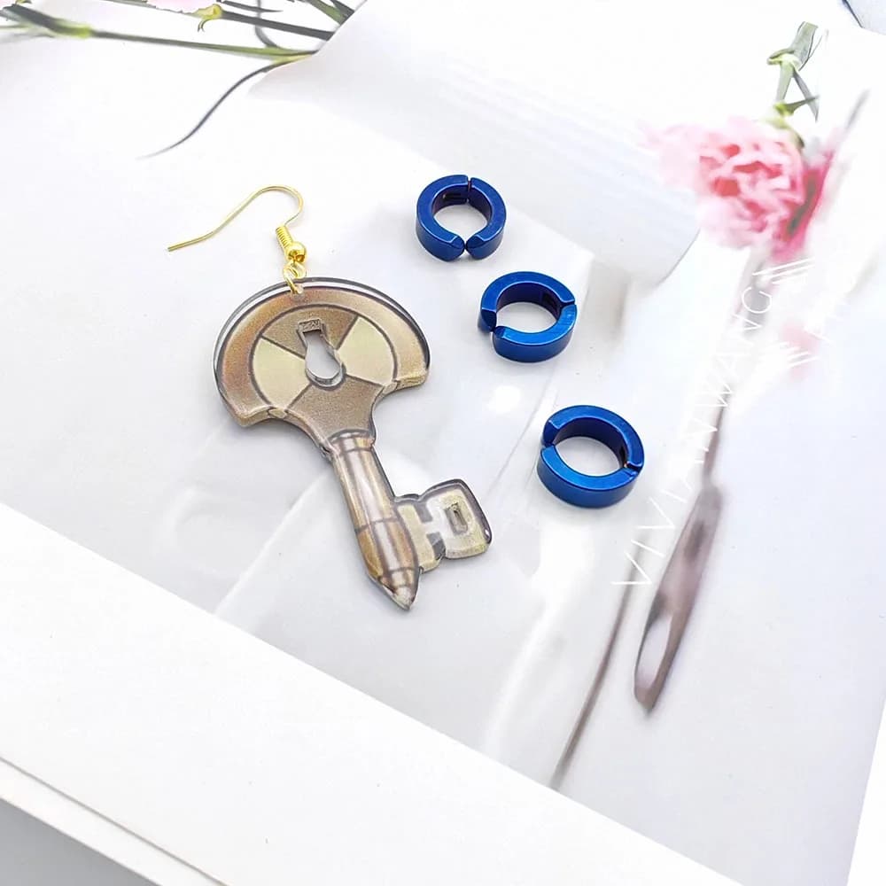 Boucles d'oreilles vtuber Lauren Elos pour hommes et femmes, bijoux Anime, accessoires de Cosplay, m