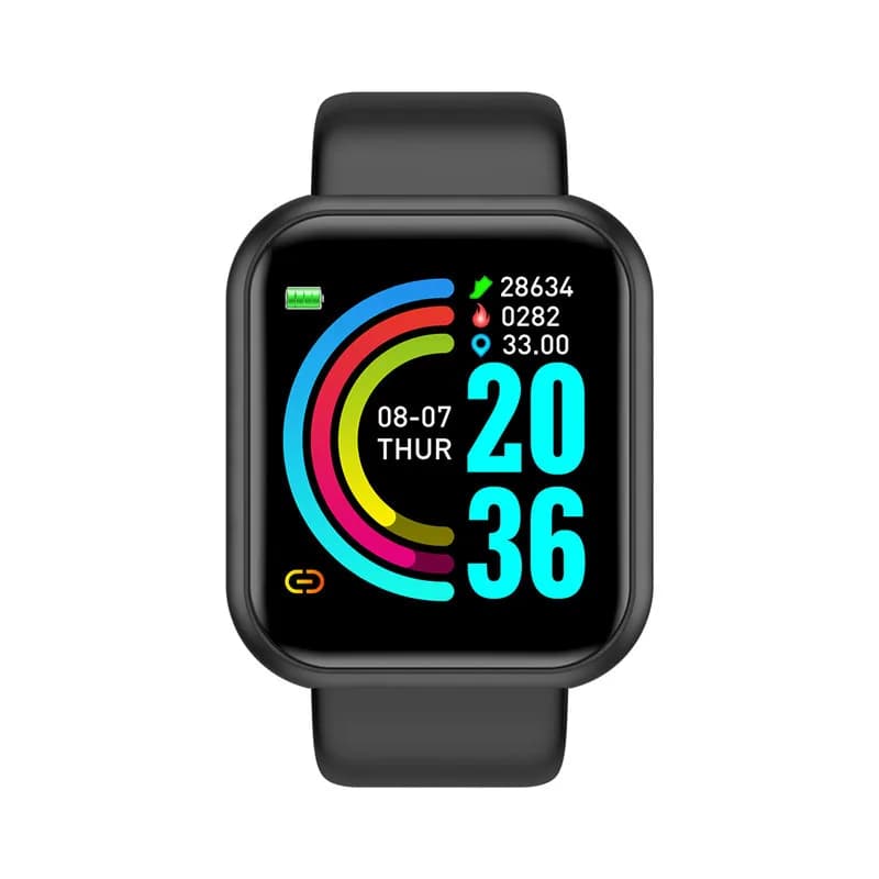Montre intelligente Bluetooth pour hommes et femmes, montre-bracelet de sport, bracelet de fitness, 