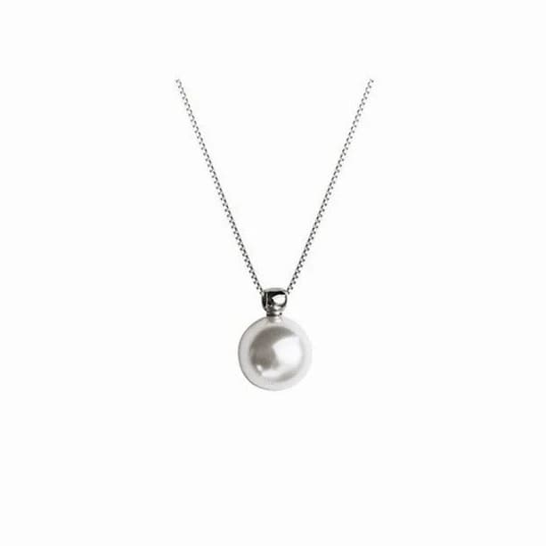 PONYKISS – collier ras du cou avec pendentif rond en perles couleur argent pour femmes, bijoux géomé