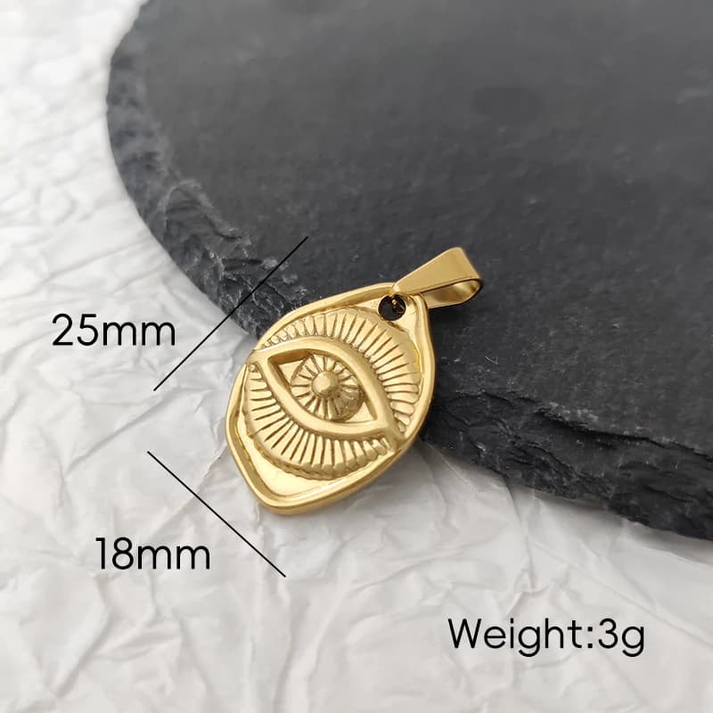 Collier maléfique Hip Hop Eyes - Bijoux pendentif oeil du diable pour hommes et femmes |   Cadeau re