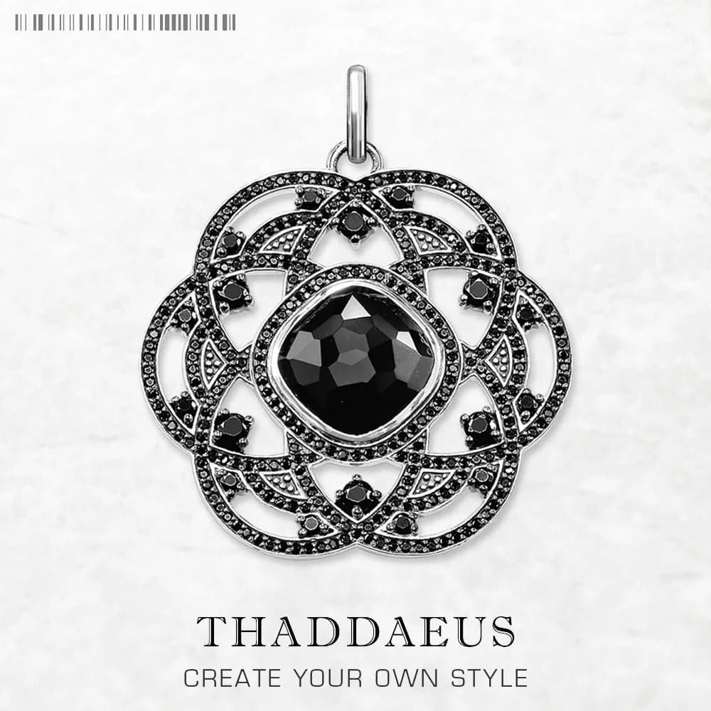 Pendentif fleur Rose noire, accessoires européens, flambant neuf, bijoux à la mode, cadeau Vintage p