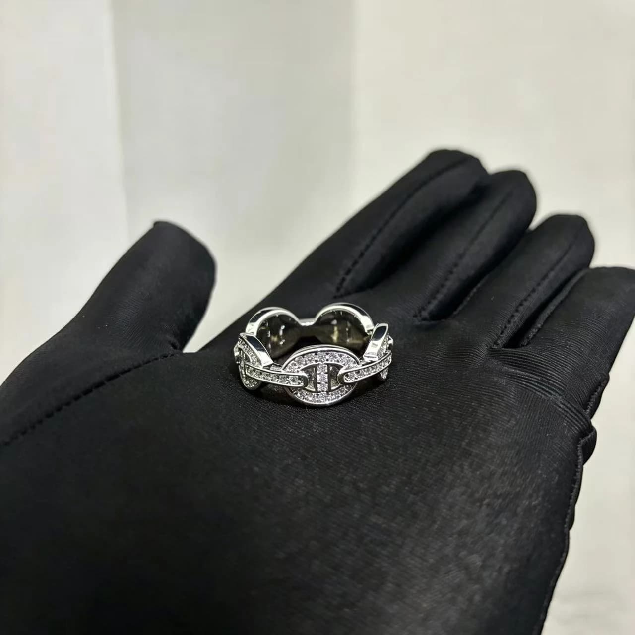 Bague en argent 925 pour homme et femme, design classique, entièrement sertie de diamants, sélection
