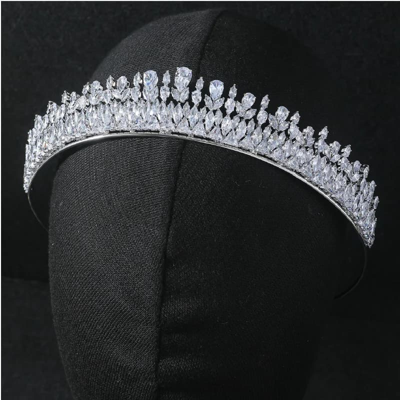 Couronne de mariée de luxe pour mariage, bijoux de cheveux, pièces de sauna, couronnes de diadèmes d