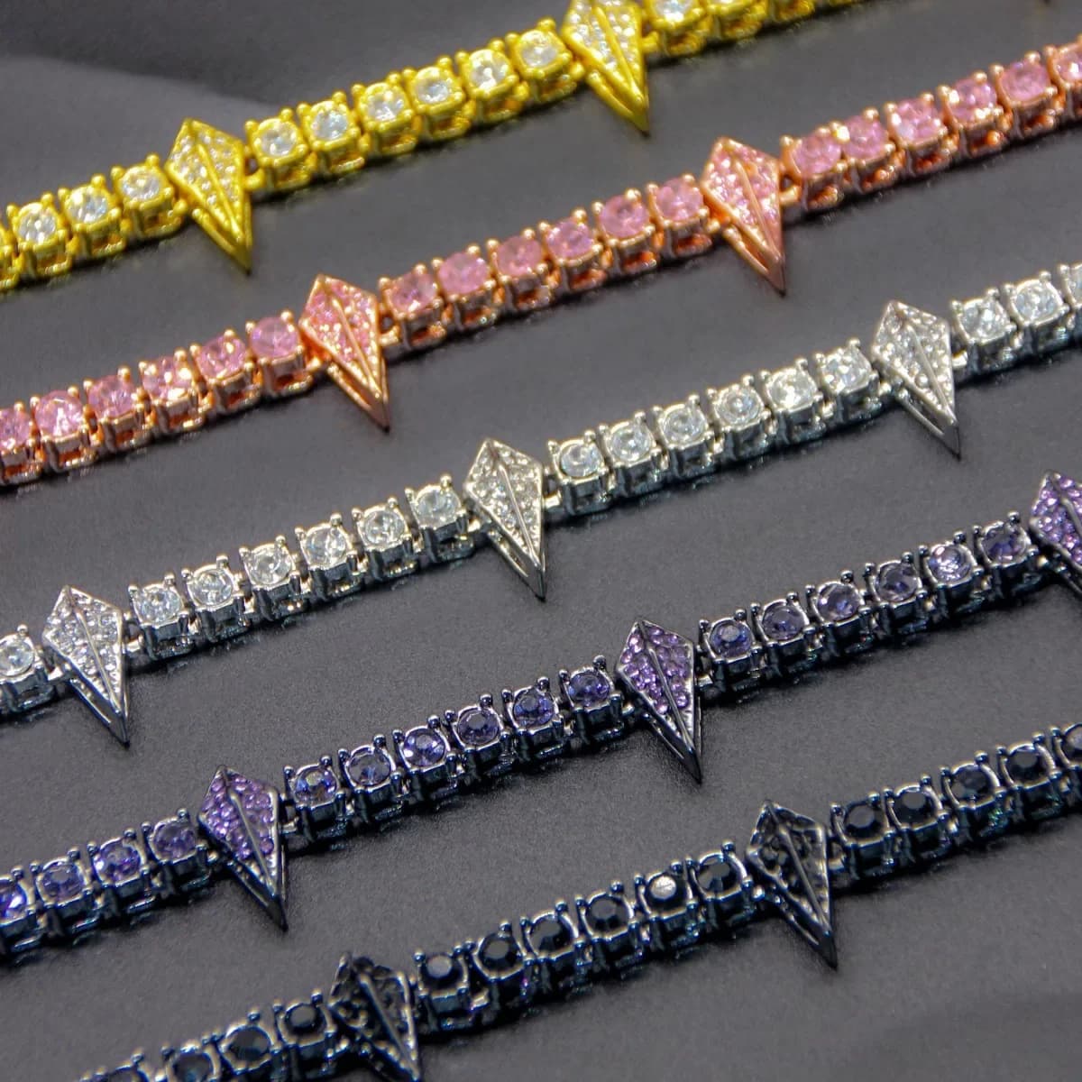 Bracelet panthère noire incrusté de diamants, style Hip Hop, Design Simple, matériau en alliage, uni