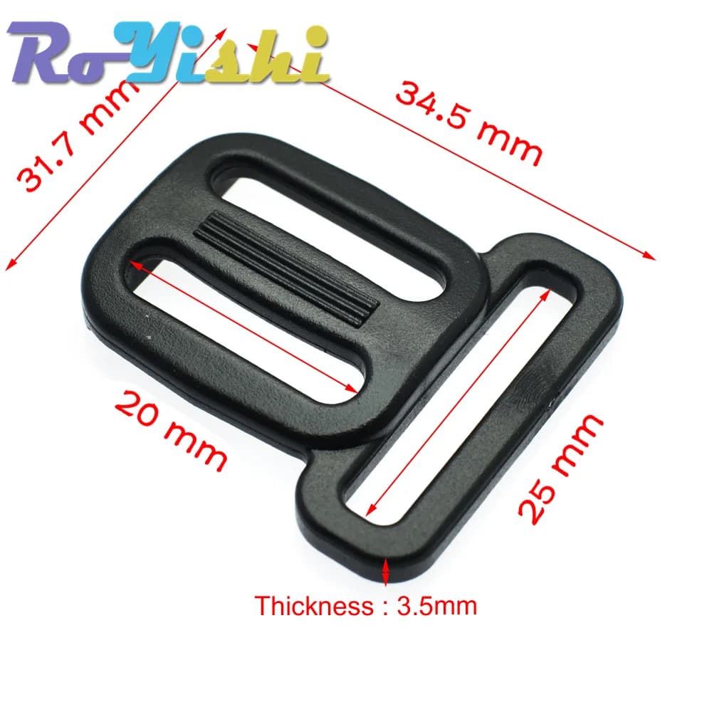 Curseur multifonction en plastique, 10 pièces/paquet, boucles réglables Tri-glisse, harnais de colli