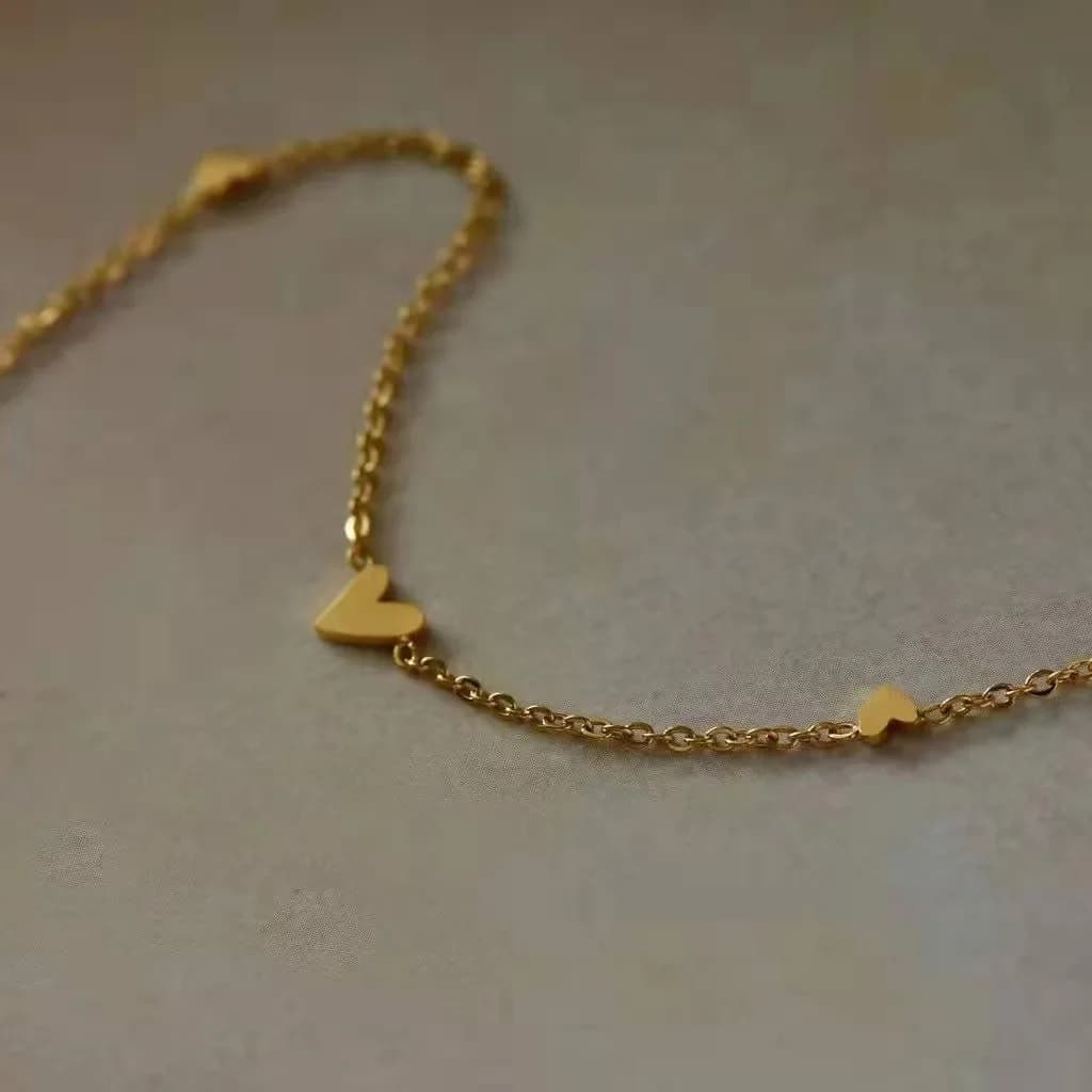 Collier pendentif coeur pour femme, bijoux en acier inoxydable, breloque pompon document or, fête de