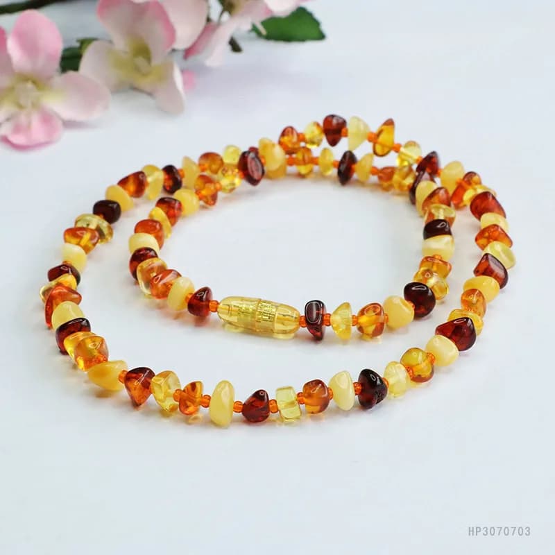 2025 nouvelle mode femme baltique ambre naturel collier fleur ambre miel Aldult collier doré ambre p