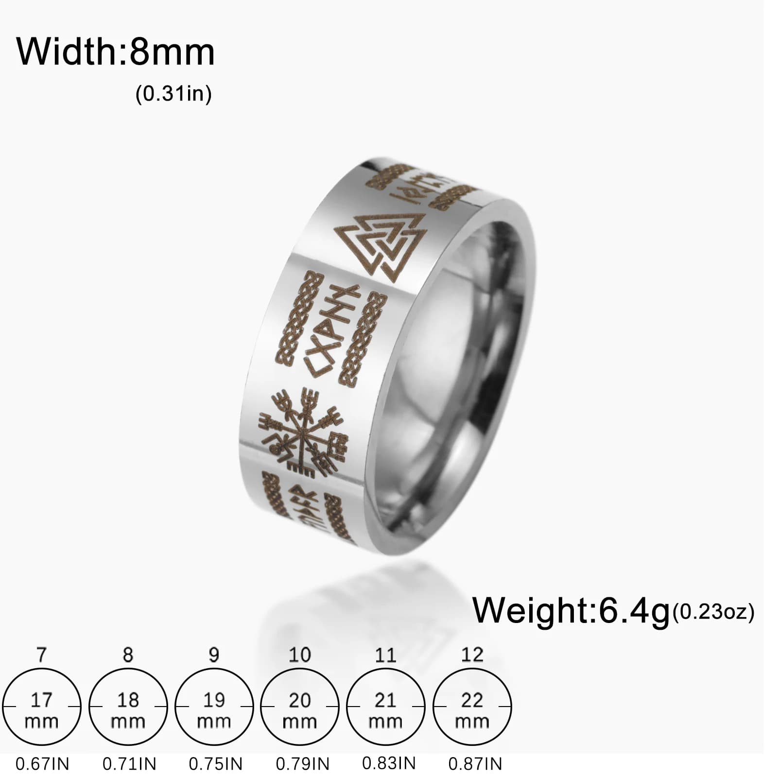 Dreamtimes Vintage Viking Rune chevalière Scandinavn anneaux pour hommes mode tendance rétro Punk fê