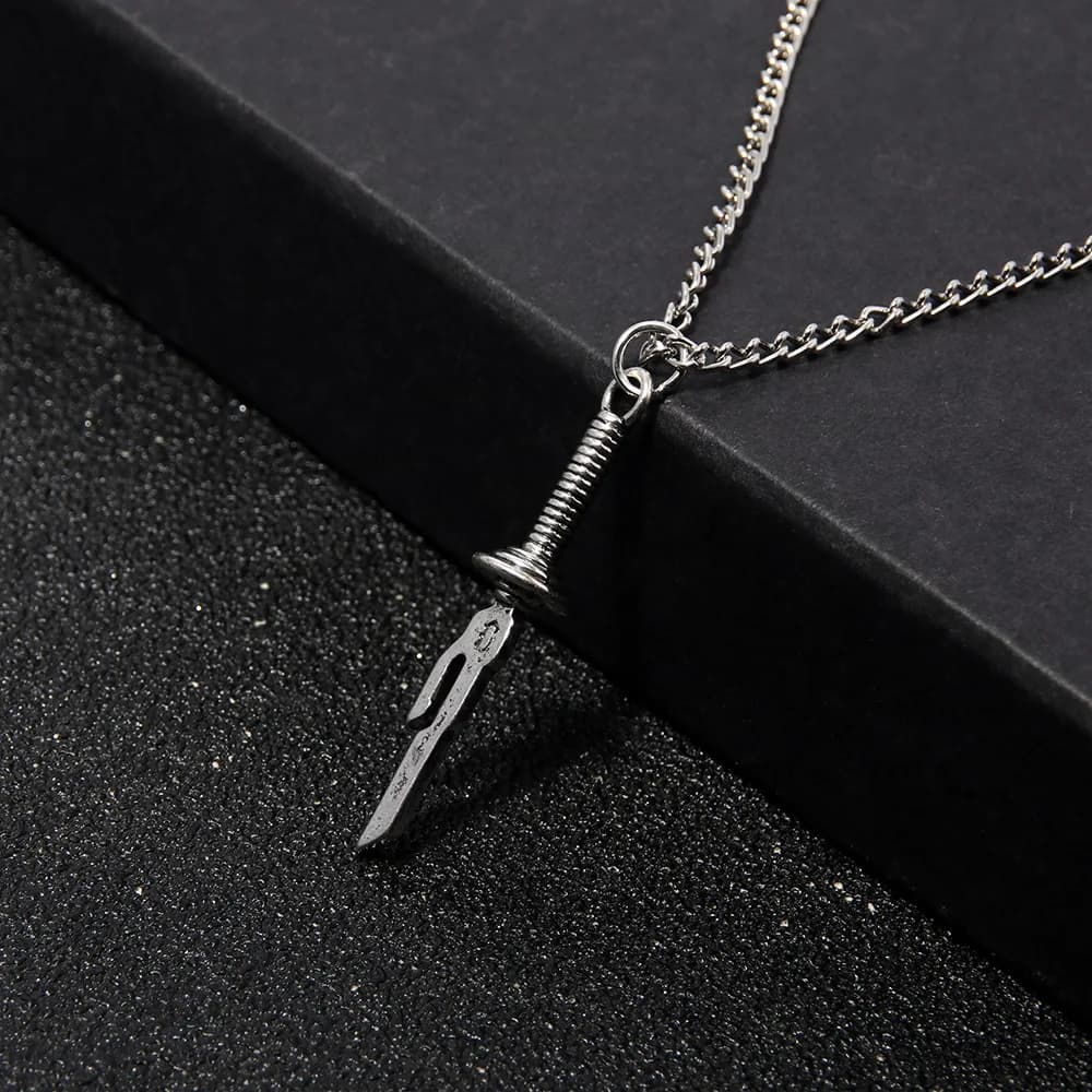 Anime Jujutsu Kaisen Fushiguro Toji épée collier lance de Tianri couteau pendentif Cosplay colliers 