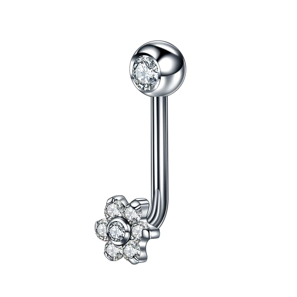 Piercings de Capuche Verticale pour Homme et Femme, Anneau de Ventre en Titane CZ Clip, Bijoux Sexy 