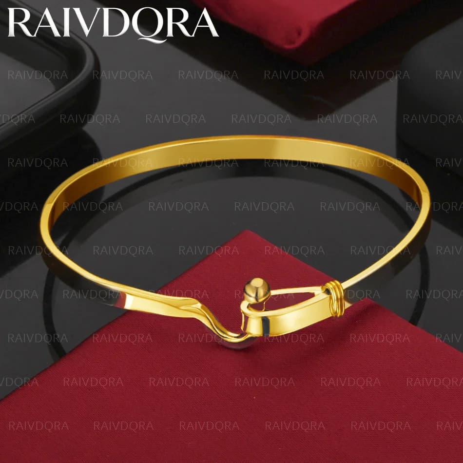 Bracelet ouvert plaqué or 18 carats pour hommes et femmes, bijoux à la mode, accessoires de fête cla