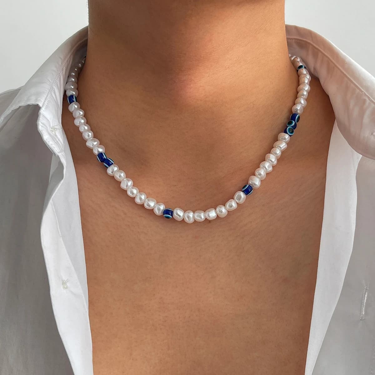 SHIXIN bohême étoile de mer conque collier ras du cou pour hommes à la mode coquille de noix de coco