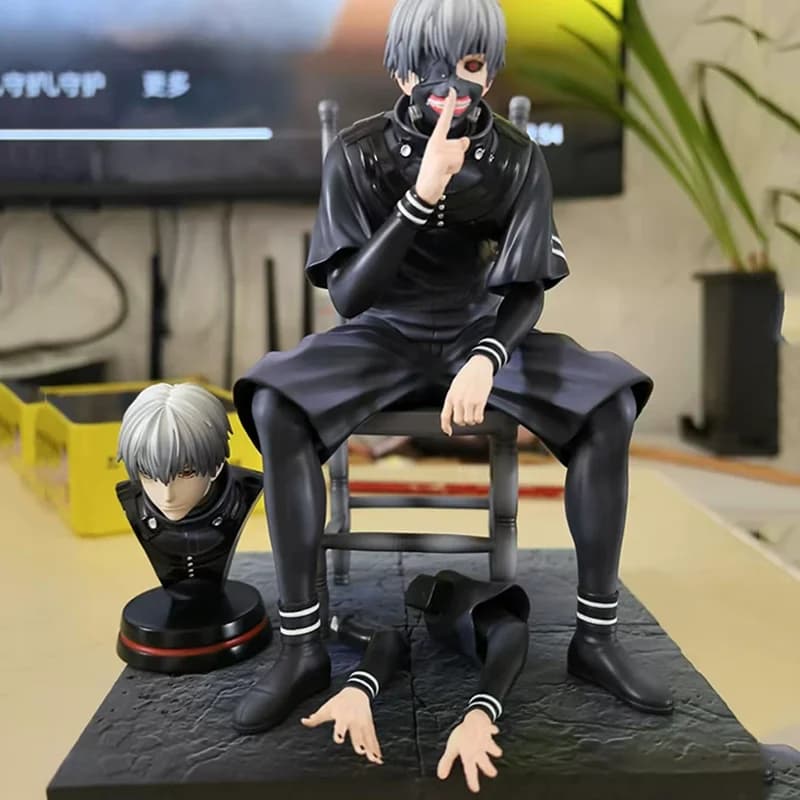 Tokyo Ghoul Kaneki Ken avec chaise, version assise, figurine d'action en PVC, jouet, accessoire d'an