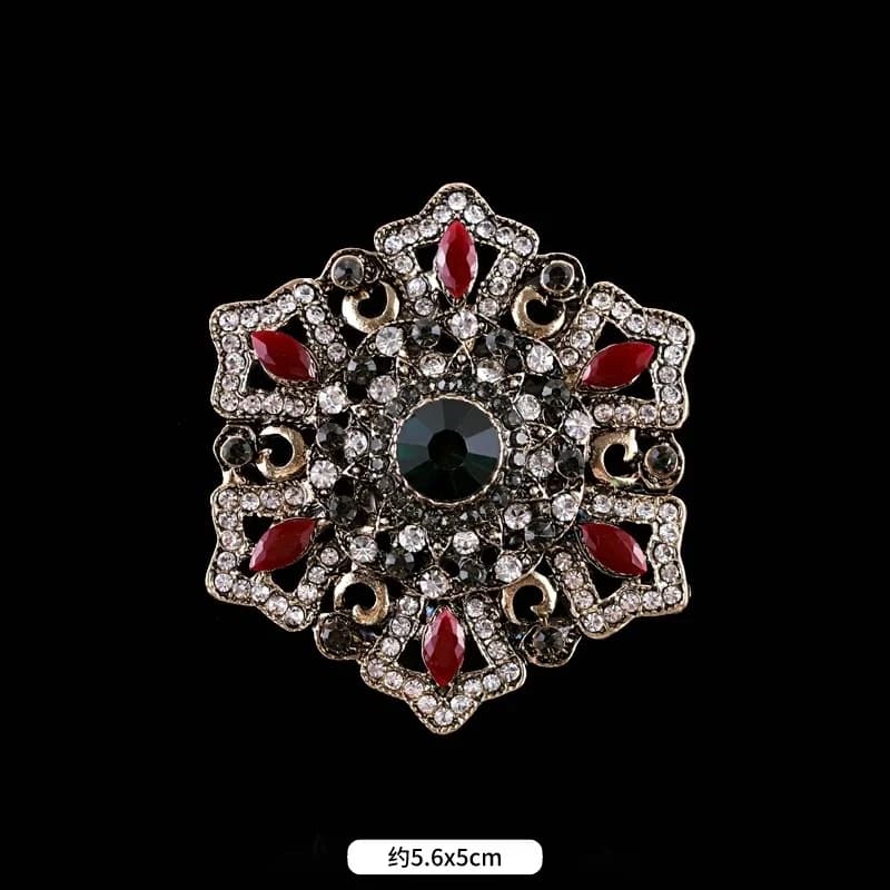 Style Baroque Vintage femmes hommes mode cristal broches broches rétro palais métal Badges épinglett