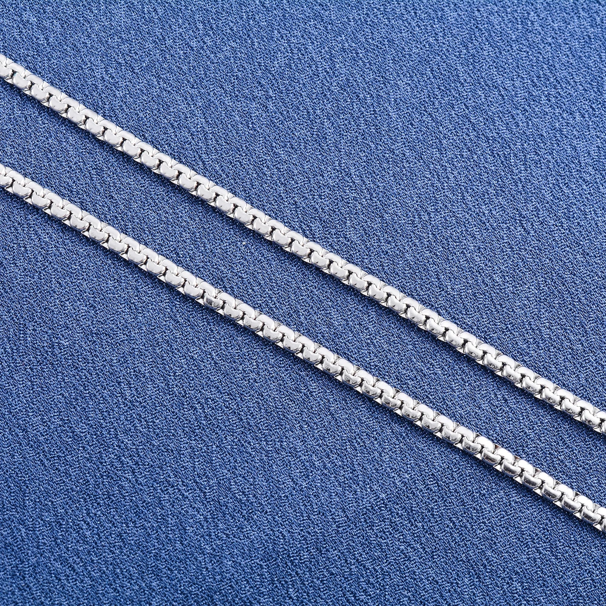 Accessoires de bijoux en acier inoxydable pour femmes et hommes, boîte plate en métal, chaîne, colli