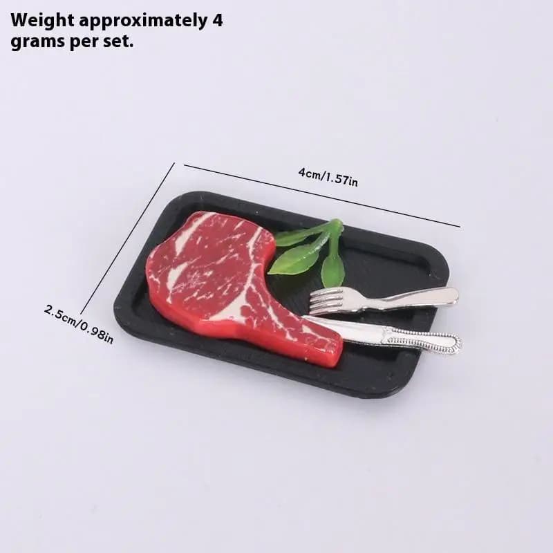 Kit de modèle de jouet de décoration alimentaire de cuisine de maison de poupée à faire soi-même, 5 