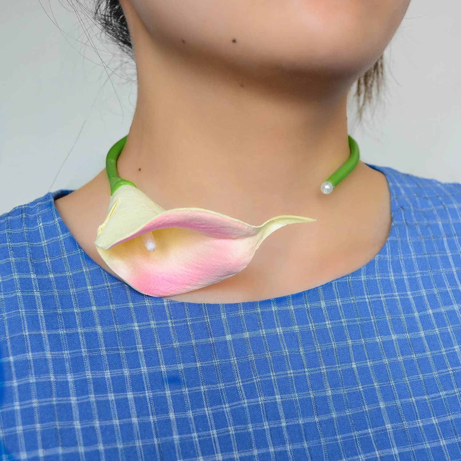 Collier de fleurs de Lotus en perles de cristal fait à la main pour femmes, nouvelle chaîne de clavi