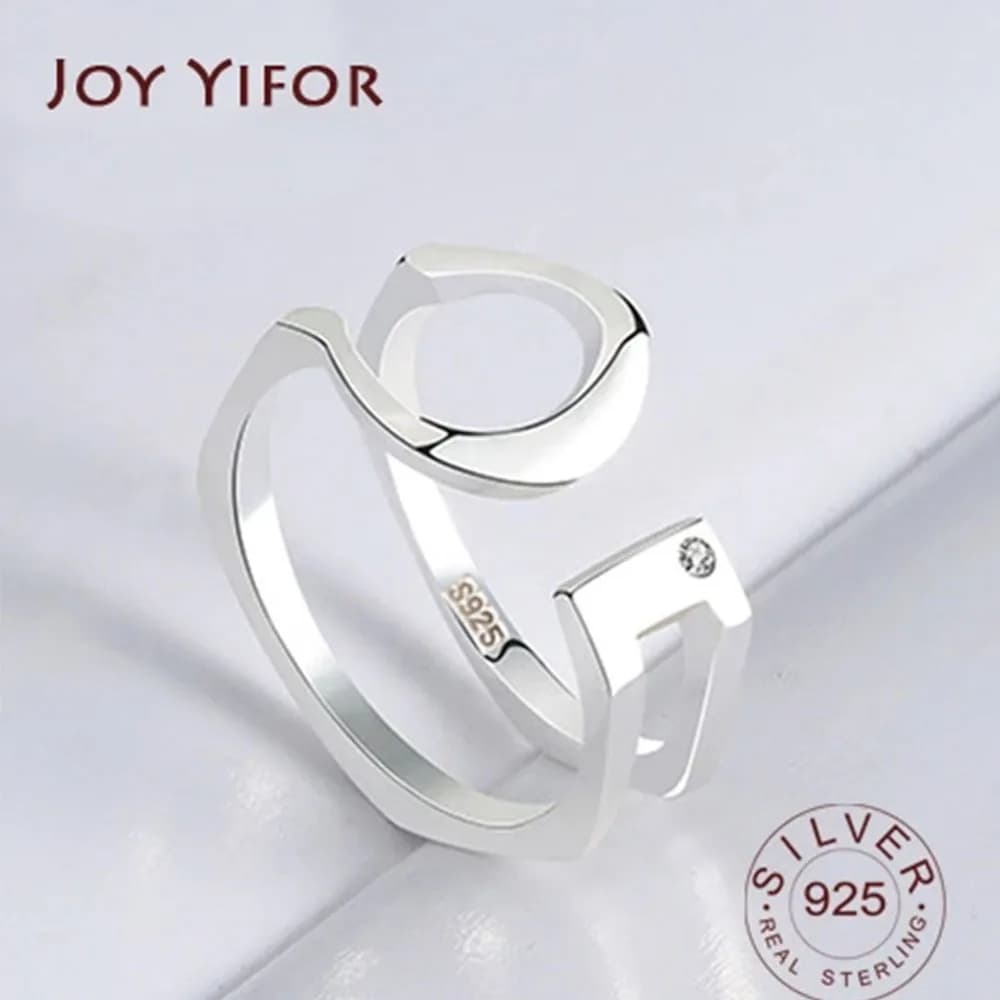 Bijoux à la mode femmes BFCLUB couleur argent Bague Bijoux pour Double "X" croix déclaration Bague a