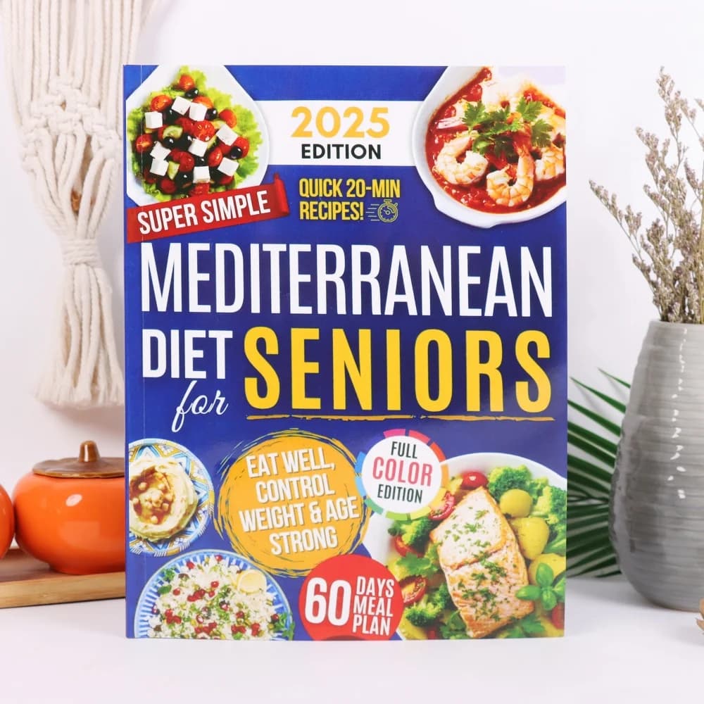 Cadeau de Noël, Livre de recettes de la régime méditerranéen, Livre de recettes saines pour les seni