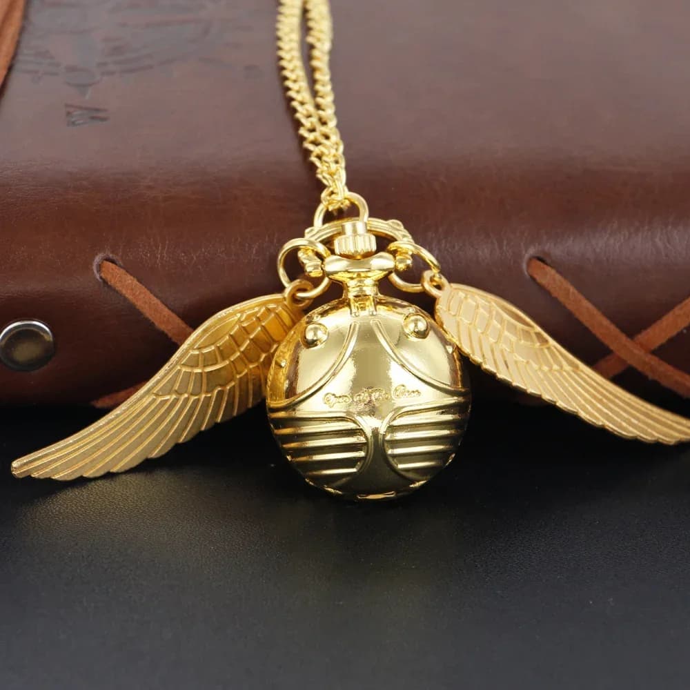 Aile elfe boule Steampunk montre de poche Antique Vintage Design Quartz chaîne horloge pendentif bij