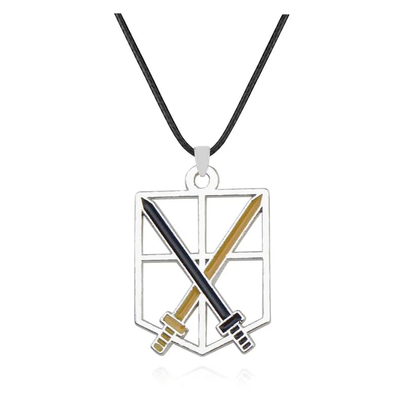 Collier Anime Shingeki No Kyojin - Collier L'Attaque des Titans, Pendentifs Ailes de la Liberté, Bij