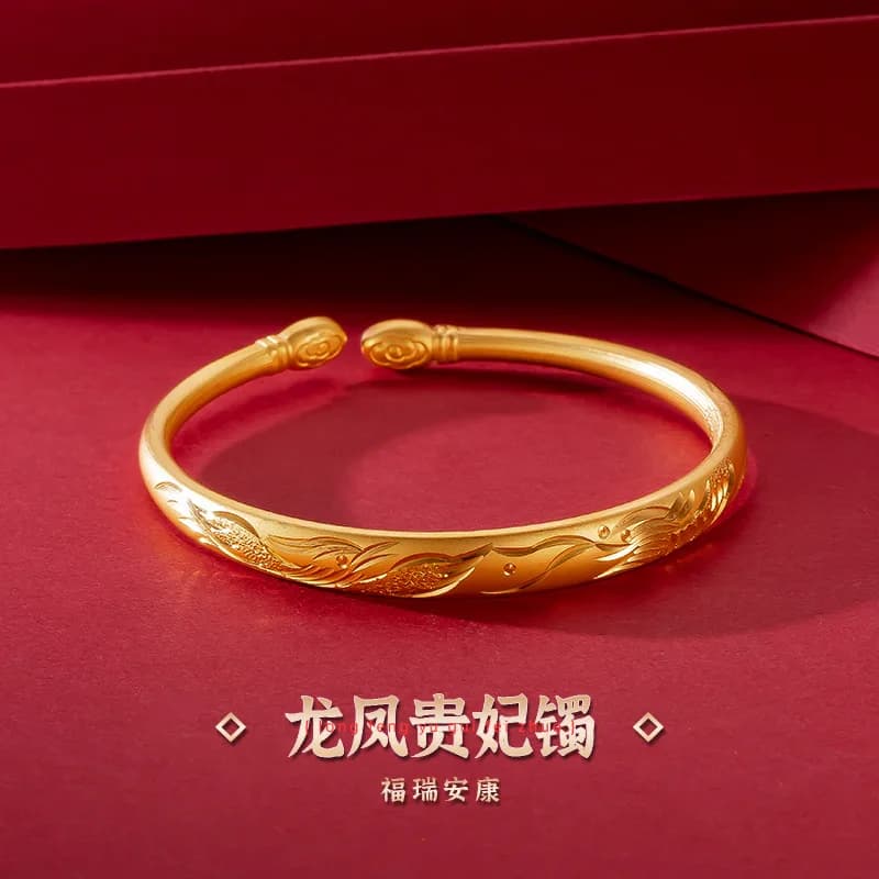 Bracelets en or massif 18 carats pour femmes, élégants, ne se fanent jamais, bracelet pour dames, ca