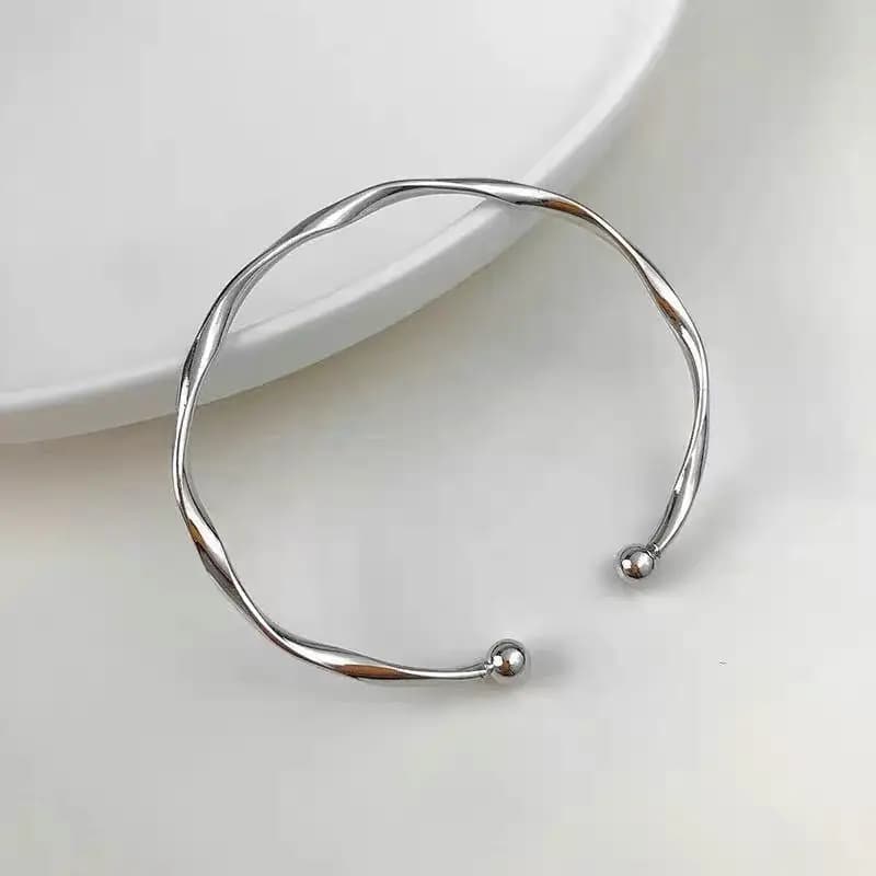 Bracelet à breloques en argent Sterling 925 pour hommes et femmes, minimaliste, corde torsadée de 4M