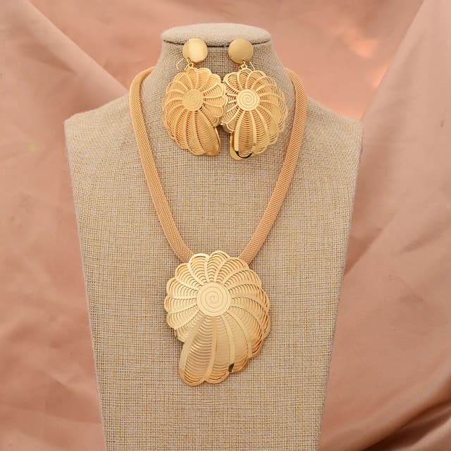 Ensembles de bijoux éthiopiens en or pour hommes et femmes, breloque africaine et arabe, cadeau de f