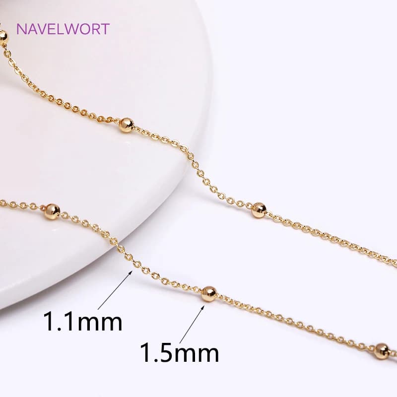 Perles à réinitialisation Plaquées Or 18K, Câble D.lique en Laiton JOBulk pour Bijoux Faits à la Mai