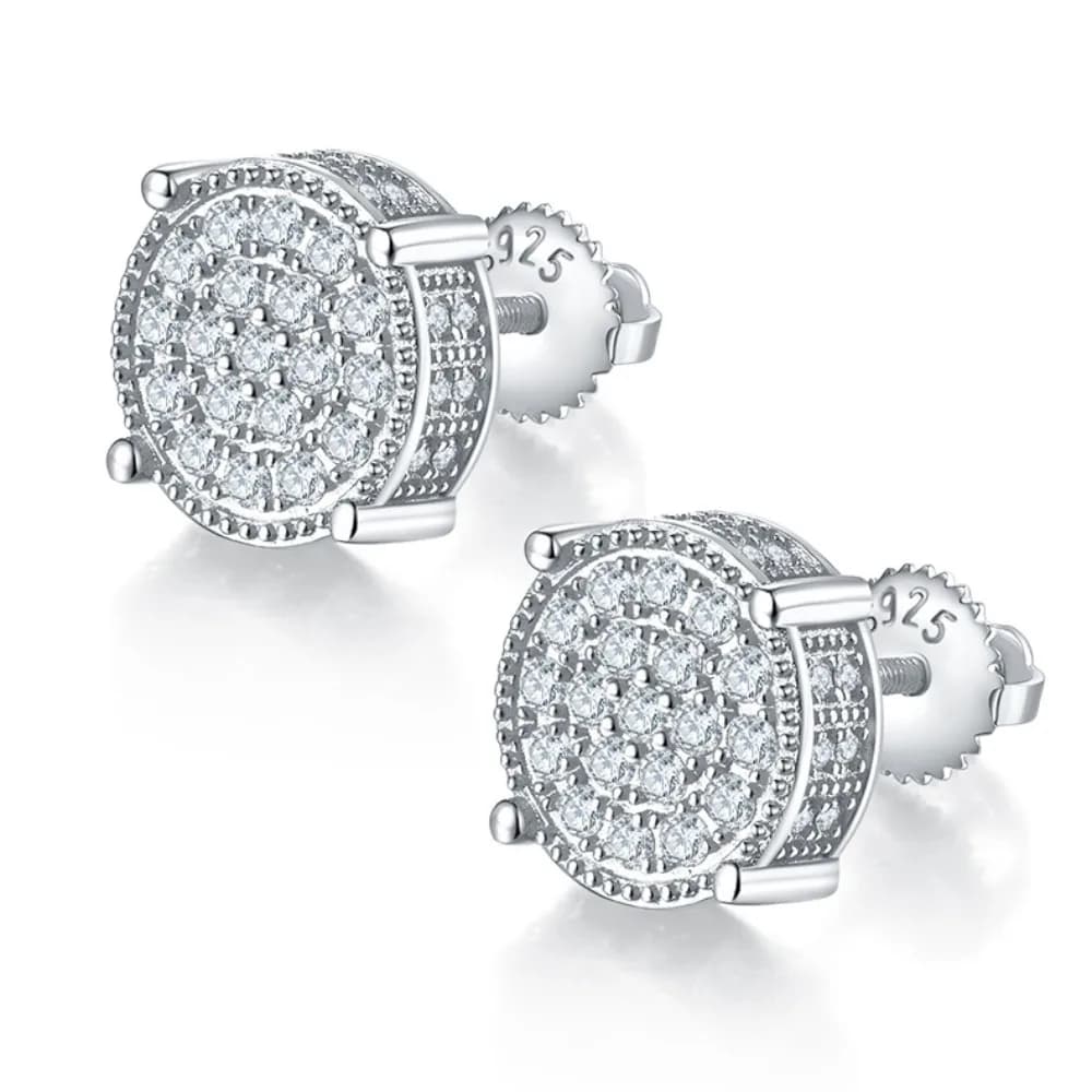 M-JAJA boucles d'oreilles Moissanite complètes pour femmes/hommes plaqué or S925 argent diamant bouc