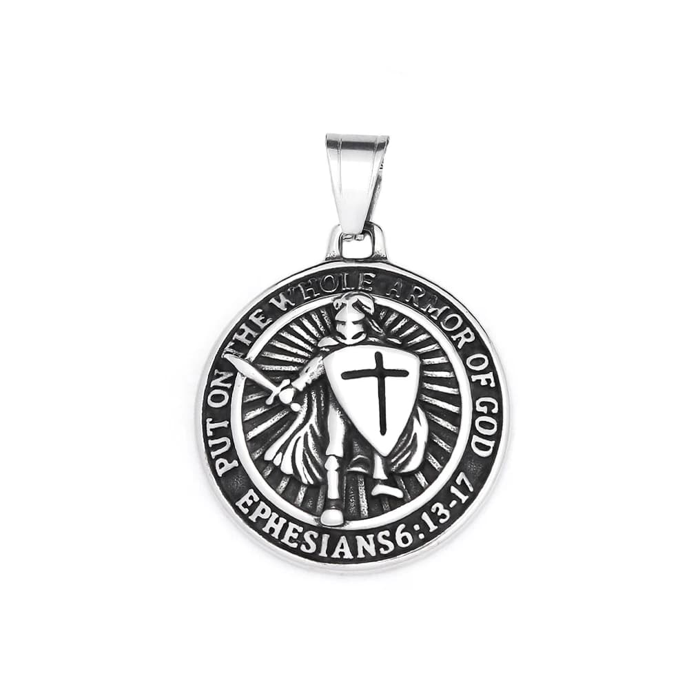Nouveau Vintage épée chevalier pendentif collier en acier inoxydable 316L européen médiéval templier