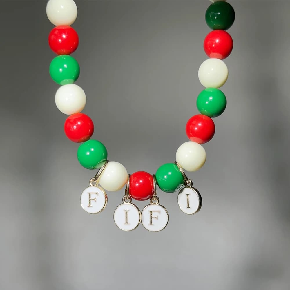 Collier de chien de compagnie perlé personnalisé-collier de nom personnalisé pour chiens et chats ga