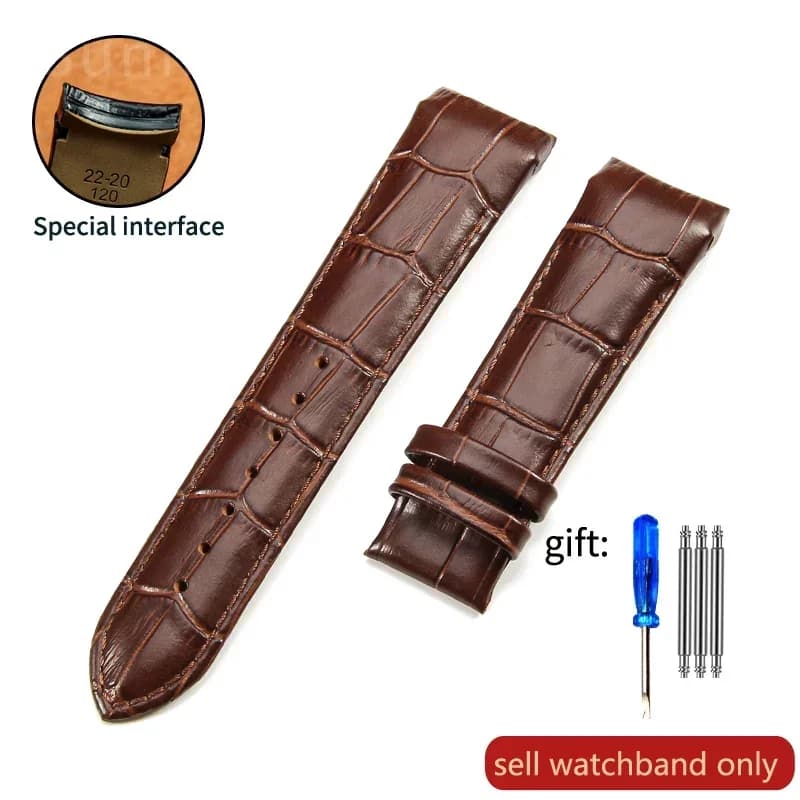 Bracelet de montre en cuir véritable pour Tissot 1853 Couturier hommes T035 bracelet de montre homme