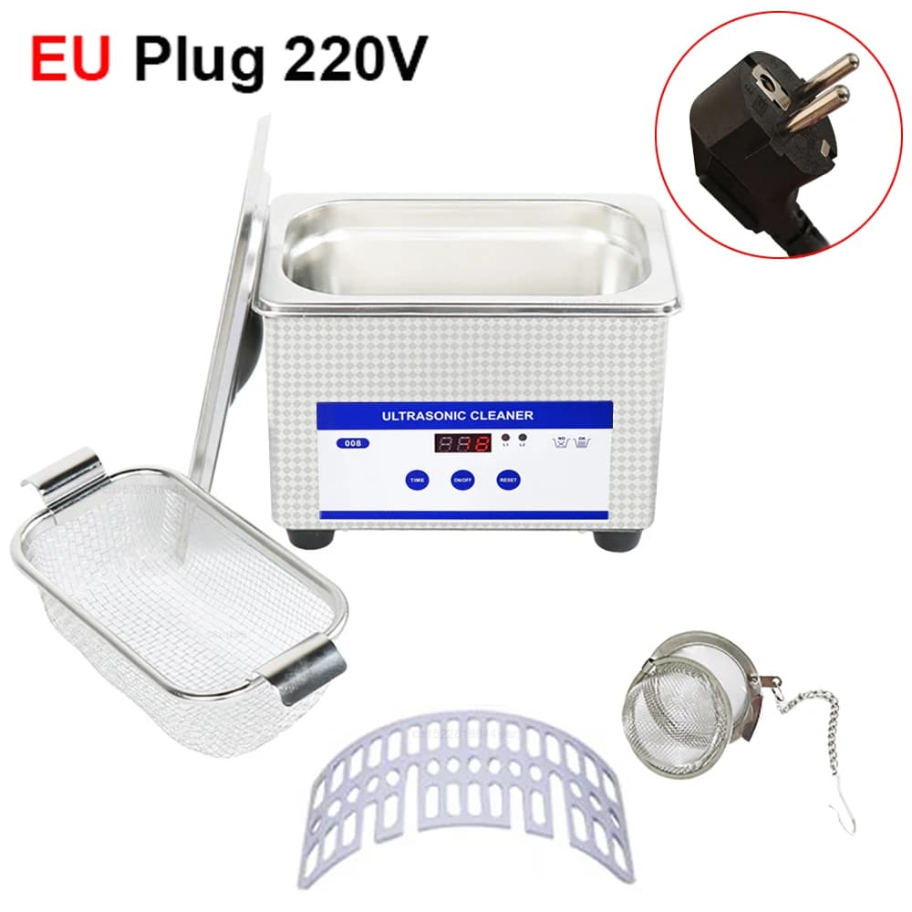Nettoyeur à ultrasons lunettes nettoyeur de bijoux 40KHZ bain de lavage à ultrasons haute fréquence 