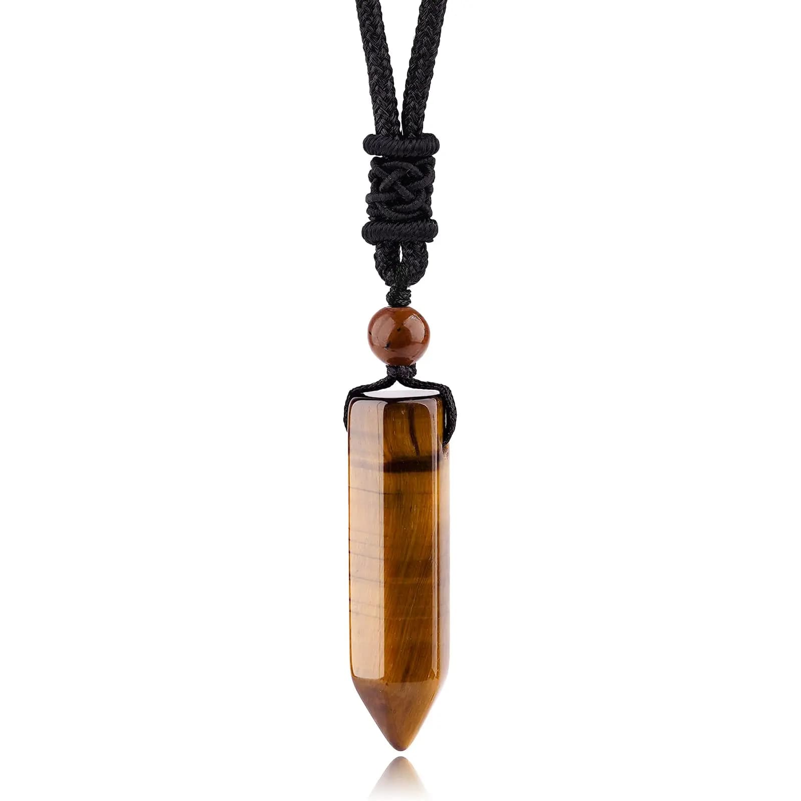 Collier tendance pour hommes et femmes, pendentif en pierre naturelle, loup, requin, dent, améthyste