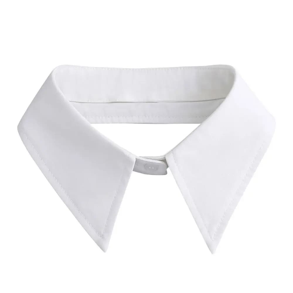 Faux col en mousseline de soie et cuir PU, décoration de Style coréen, col de chemise, pull, faux co