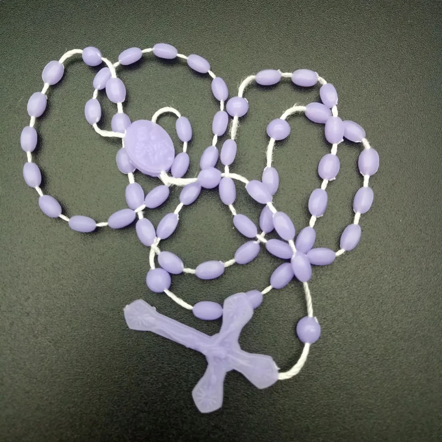Collier chapelet croix Shoous pour hommes et femmes, bijoux religieux, catholique, plastique, le plu