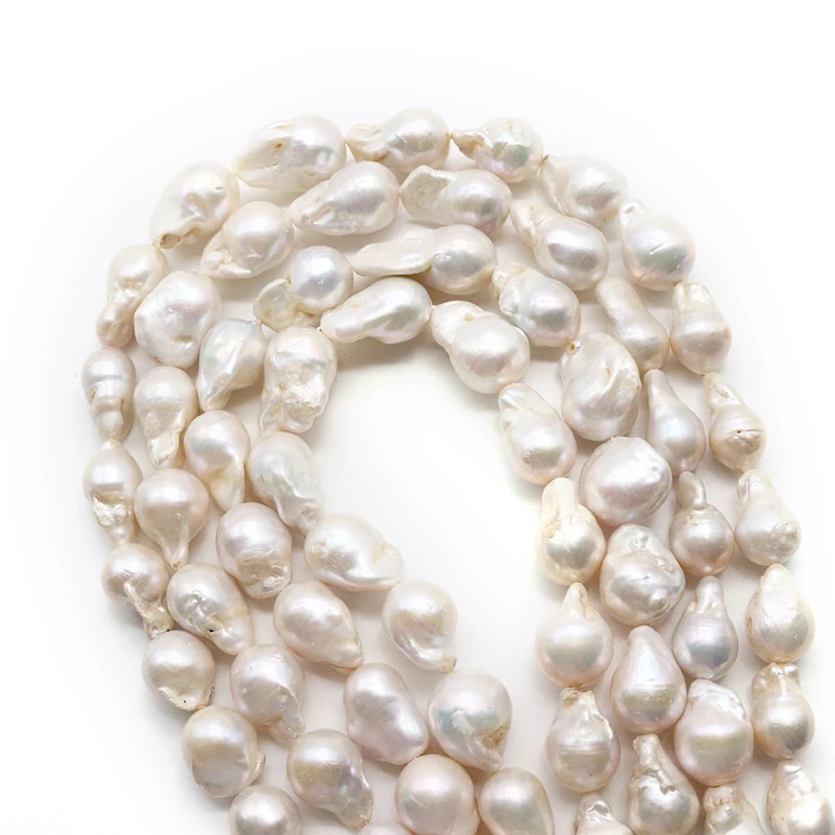 Perles naturelles cultivées nucléaires irrégulières, perles espacées pour la fabrication de bijoux, 