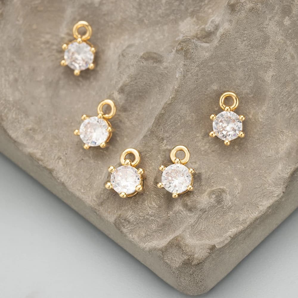 GUFEATHER MC99, accessoires de bijoux, plaqué or 18 carats, sans nickel, cuivre, zircons, fabricatio