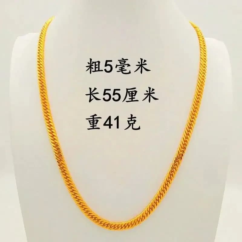 JOMen and Women-Collier plaqué or 24 carats pour hommes et femmes, authentique, vietnamien, or de sa