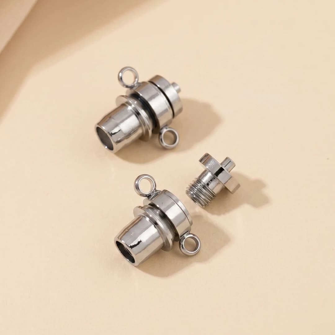 2 Ensembles de fermoirs de connexion à vis à 2 trous en acier inoxydable pour colliers, breloques, f