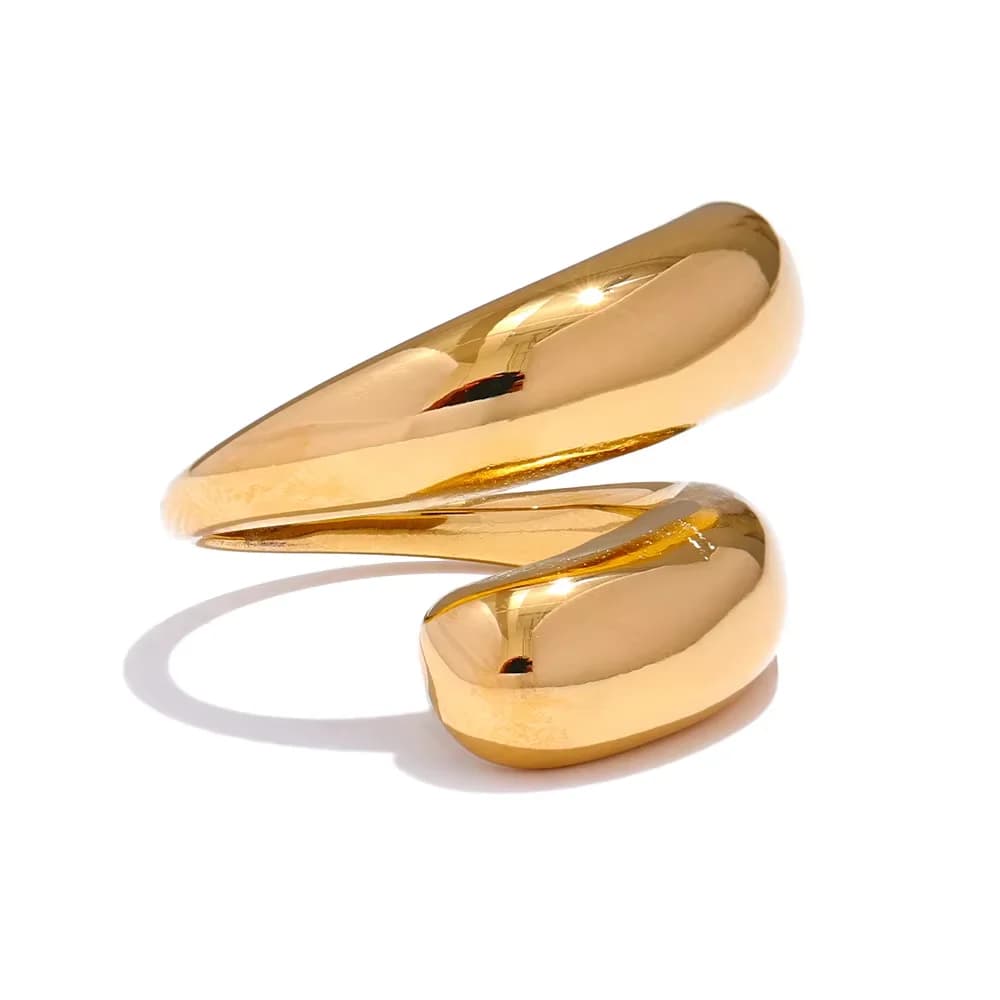 NiNice Style chaud en acier inoxydable métal lisse bague inhabituelle antirouille minimaliste arrivé