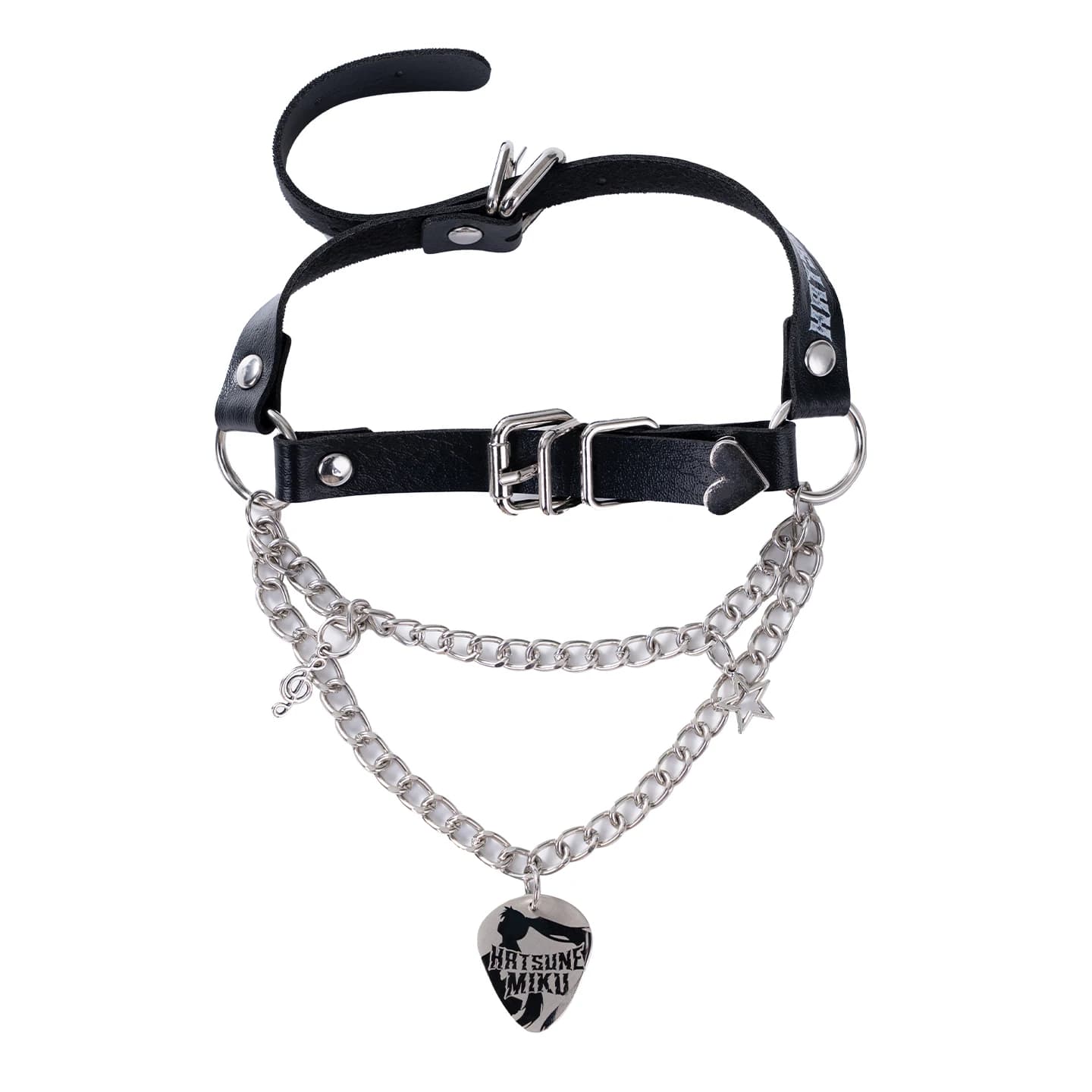 Collier ras du cou Moeyu Miku Rock Star Girl pour femme, collier punk en cuir, bijoux ajustables pou