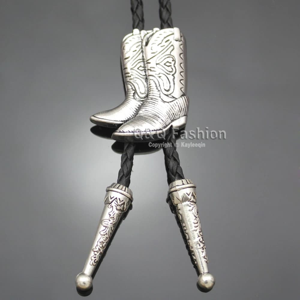 Bottes de Cowboy en Cuir pour Homme, Rodeo Country Western, Bolo Bola, Ligne de brev, Bijoux à la Mo