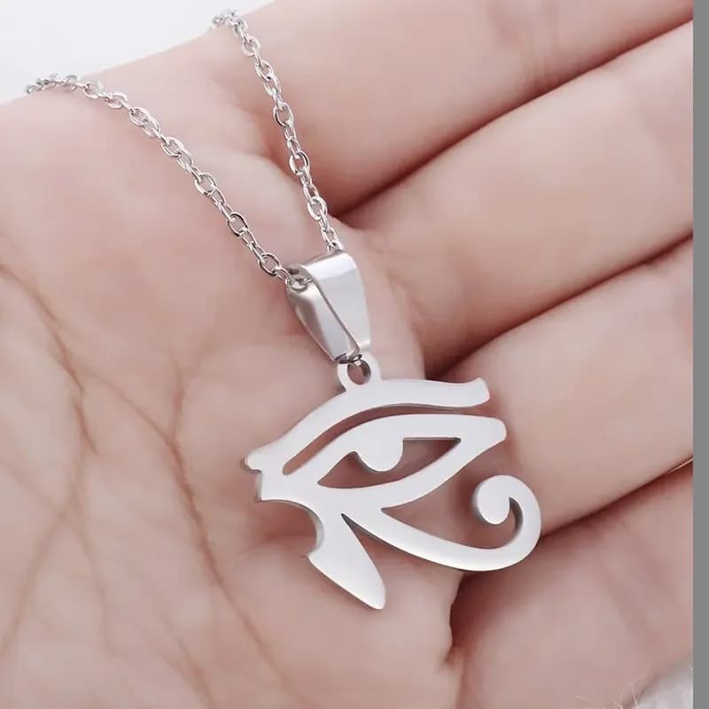 Pendentif Vintage œil de soleil de dieu, collier œil qui voit tout, amulette religieuse pour hommes 