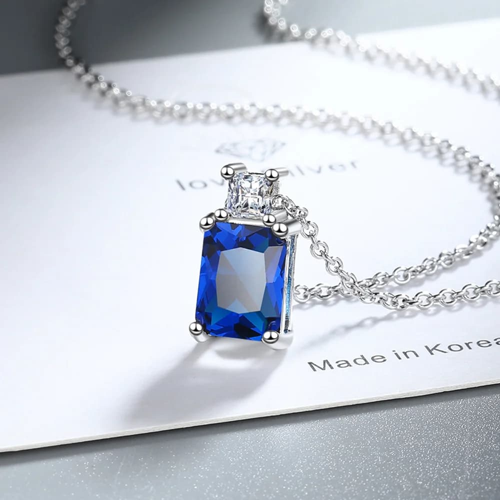 Collier pendentif en argent Sterling 925 pour femmes, ras du cou, bijoux en pierres précieuses, à la
