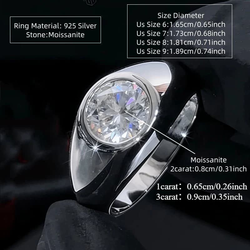 Une bague de haute qualité, classique et tendance, pour hommes et femmes, en argent sterling 925 et 