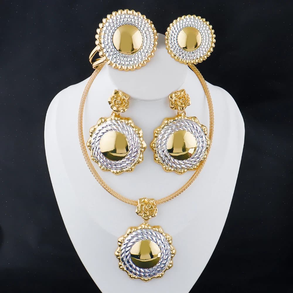 Ensemble de bijoux original pour femme, ensemble de bijoux nigérian et brésilien, bijoux de mariage 