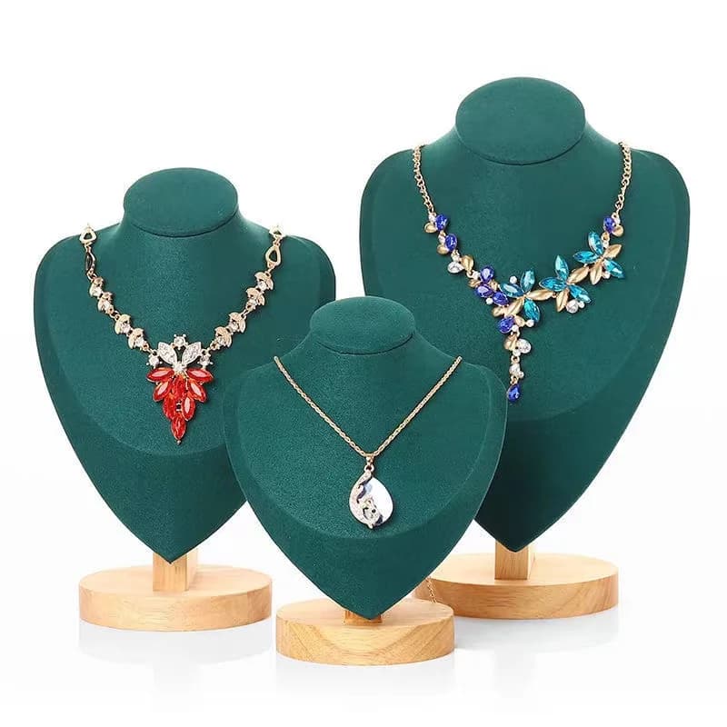 Présentoir à Bijoux en Velours de Haute Qualité, Modèle Buste, Présentoir, Collier, Mannequin, Suppo