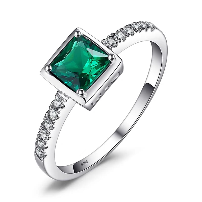 JewelryPalace – bague carrée en argent Sterling 925 avec saphir bleu pour femmes, bijoux fins à la m